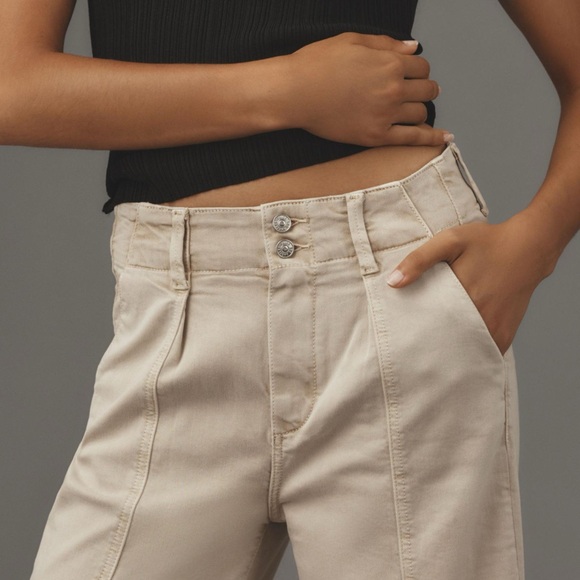 PAIGE - Brooklyn High-Rise Crop Wide-Leg Jeans - Picture 5 of 10